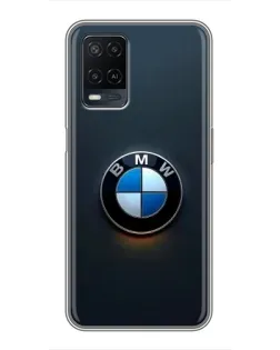 Чехол для OPPO A54 с картинкой «Логотип BMW — минимализм»
