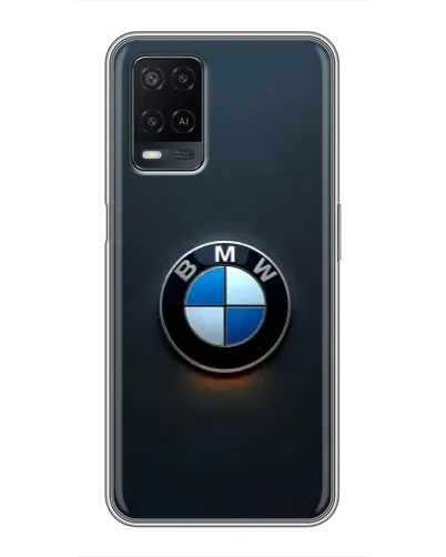 Чехол для OPPO A54 с картинкой «Логотип BMW — минимализм»