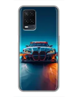 Чехол для OPPO A54 с картинкой «BMW — огни неона» Чехол для OPPO A54 с картинкой «BMW — огни неона»