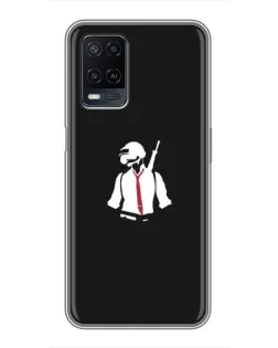 Чохол для OPPO A54 з картинкою «PUBG — силует воїна»