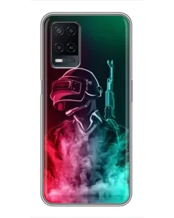 Чохол для OPPO A54 з картинкою «PUBG — вогняний воїн»