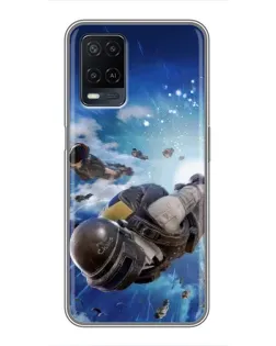 Чохол для OPPO A54 з картинкою «Десант PUBG — стрибок»