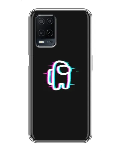 Чехол для OPPO A54 с картинкой «Among Us неон»