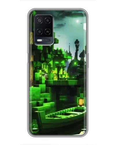 Чохол для OPPO A54 з картинкою «Minecraft лісовий пейзаж»