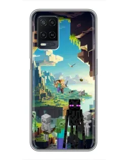 Чохол для OPPO A54 з картинкою «Ендермен у лісі»