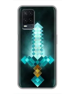 Чохол для OPPO A54 з картинкою «Алмазний меч неон»