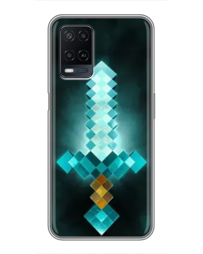 Чохол для OPPO A54 з картинкою «Алмазний меч неон»