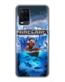 Чохол для OPPO A54 з картинкою «Minecraft льодянийсвіт»