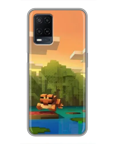 Чохол для OPPO A54 з картинкою «Майнкрафт захід сонця»
