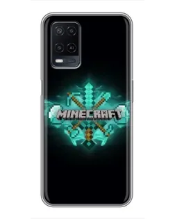 Чохол для OPPO A54 з картинкою «Minecraft Diamond лого»