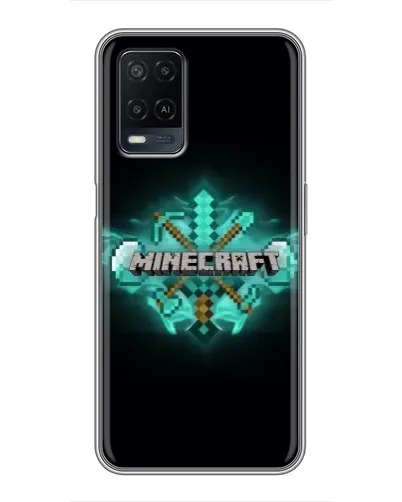 Чохол для OPPO A54 з картинкою «Minecraft Diamond лого»