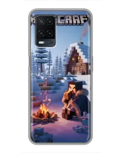 Чохол для OPPO A54 з картинкою «Зимовий Minecraft»