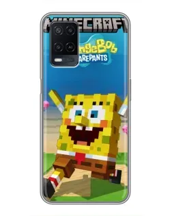 Чохол для OPPO A54 з картинкою «Губка Боб Minecraft» Чохол для OPPO A54 з картинкою «Губка Боб Minecraft»