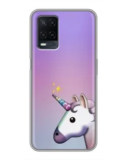 Чехол для OPPO A54 с картинкой «Единорог градиент»