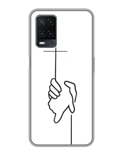 Чехол для OPPO A54 с картинкой «Рука держит»