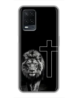 Чехол для OPPO A54 с картинкой «Лев и Крест»