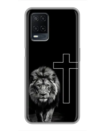 Чехол для OPPO A54 с картинкой «Лев и Крест»