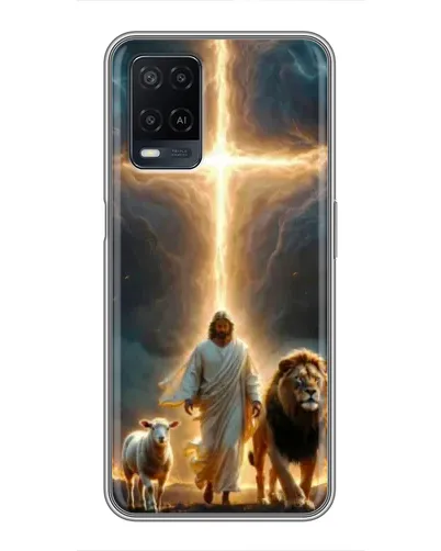 Чехол для OPPO A54 с картинкой «Лев Иуды и Свет»