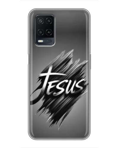 Чехол для OPPO A54 с картинкой «Надпись Jesus Graffiti»