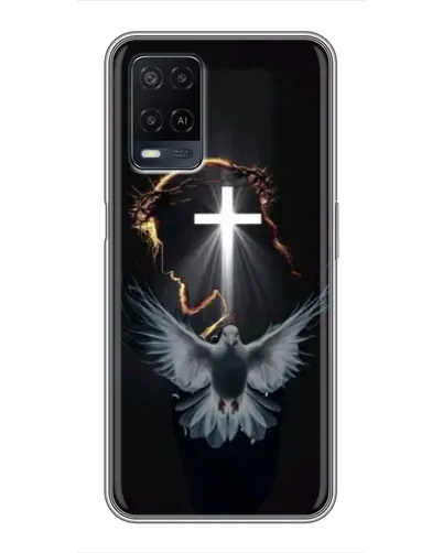 Чехол для OPPO A54 с картинкой «Голубь и Свет»