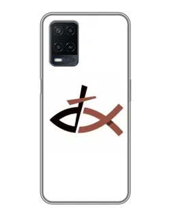 Чехол для OPPO A54 с картинкой «Рыба и крест»