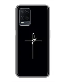 Чехол для OPPO A54 с картинкой «Тонкий крест»