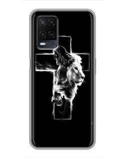 Чехол для OPPO A54 с картинкой «Сияющий крест Jesus»