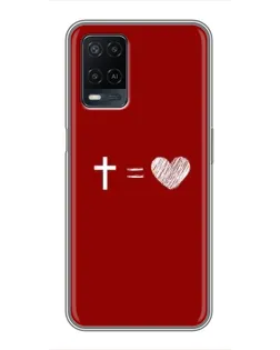 Чехол для OPPO A54 с картинкой «Уравнение любви»