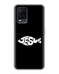 Чехол для OPPO A54 с картинкой «Рыба Jesus»