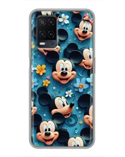 Чехол для OPPO A54 с картинкой «Паттерн Микки и Минни»