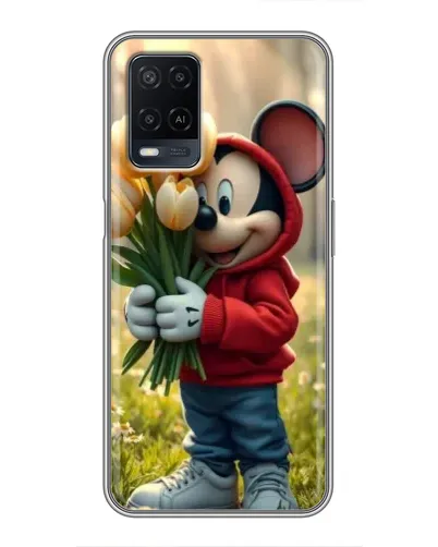 Чехол для OPPO A54 с картинкой «Микки с тюльпанами» Чехол для OPPO A54 с картинкой «Микки с тюльпанами»