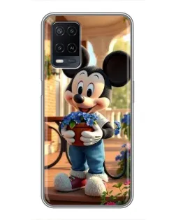 Чехол для OPPO A54 с картинкой «Микки садовод»