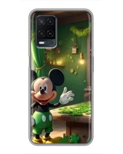 Чехол для OPPO A54 с картинкой «Микки в мастерской»