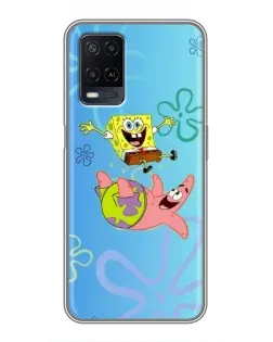 Чехол для OPPO A54 с картинкой «Спанч Боб и Патрик»