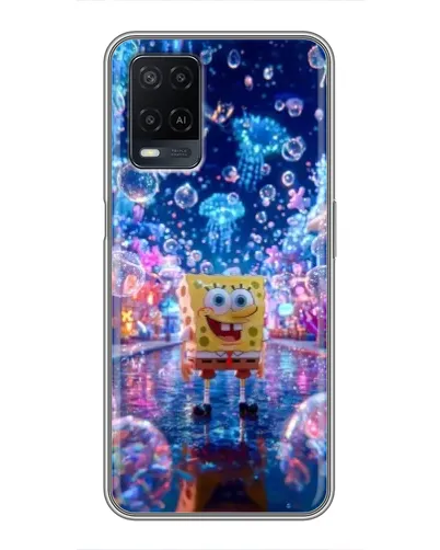 Чехол для OPPO A54 с картинкой «Неоновый океан»