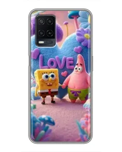 Чехол для OPPO A54 с картинкой «Губка Боб Патрик»