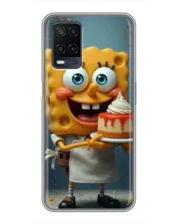 Чехол для OPPO A54 с картинкой «Повар Спанч Боб»