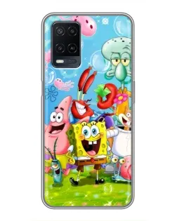 Чехол для OPPO A54 с картинкой «Губка Боб и друзья» Чехол для OPPO A54 с картинкой «Губка Боб и друзья»