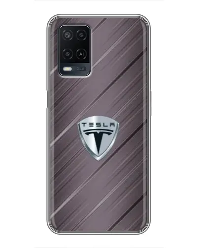 Чехол для OPPO A54 с картинкой «Металлическая текстура Tesla» Чехол для OPPO A54 с картинкой «Металлическая текстура Tesla»