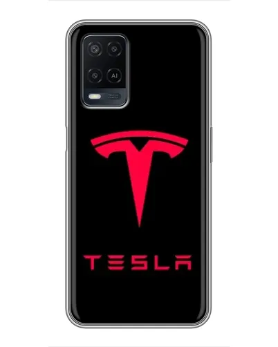 Чехол для OPPO A54 с картинкой «Tesla Red Logo» Чехол для OPPO A54 с картинкой «Tesla Red Logo»