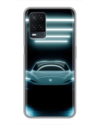 Чехол для OPPO A54 с картинкой «Tesla в неоне» Чехол для OPPO A54 с картинкой «Tesla в неоне»