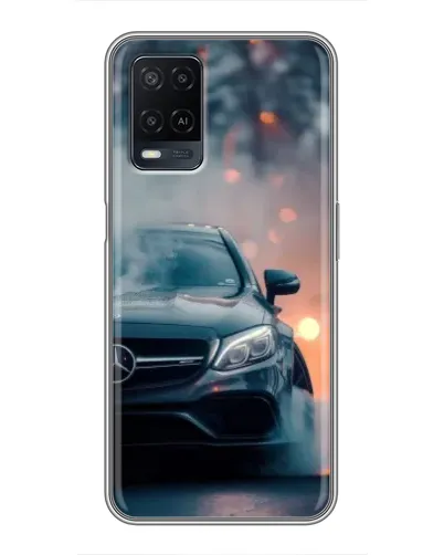 Чехол для OPPO A54 с картинкой «Mercedes — ночной город»