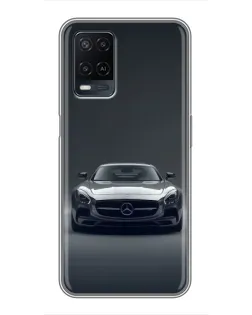 Чехол для OPPO A54 с картинкой «Mercedes на черном»