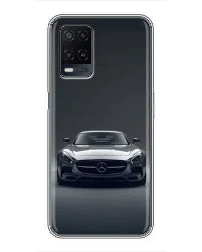 Чехол для OPPO A54 с картинкой «Mercedes на черном»