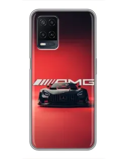Чехол для OPPO A54 с картинкой «Mercedes AMG — красная линия»
