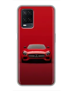 Чехол для OPPO A54 с картинкой «Красный Mercedes AMG»