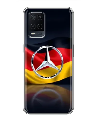 Чехол для OPPO A54 с картинкой «Mercedes — флаг Германии»