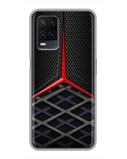Чехол для OPPO A54 с картинкой «Mercedes Carbon Grid»