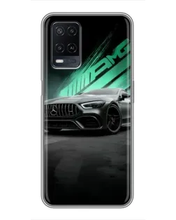 Чехол для OPPO A54 с картинкой «Темный Mercedes AMG»