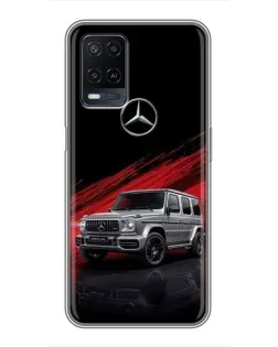 Чехол для OPPO A54 с картинкой «Mercedes G-Class красный»